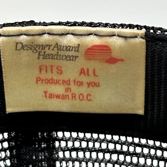 Vintage 90s Graco Robotics Inc Trucker Hat Baseball Cap GRI Mesh Snapback Black - Picture 8 of 9